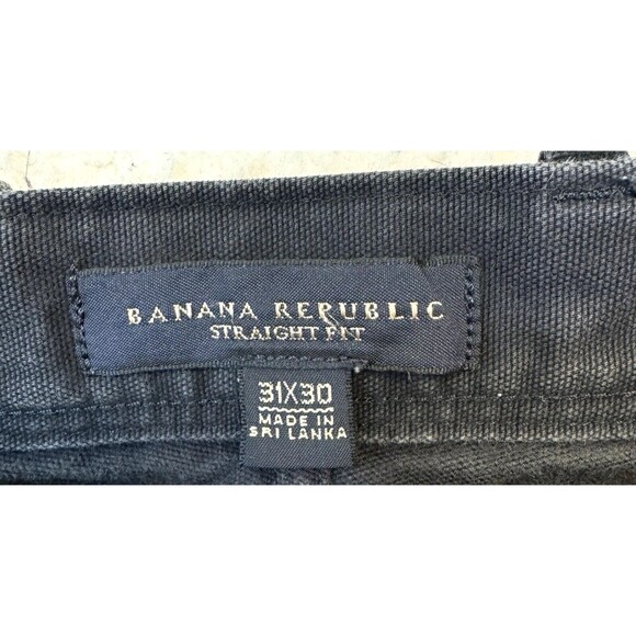 Banana Republic Denim Jeans Men's Size 31Wx30L Straight Fit Black Medium Wash - Picture 7 of 13